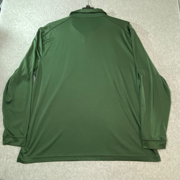 PGA Tour Long Sleeve Polo Men's XXL Green Performance Golf Shirt Breathable EUC - Picture 2 of 6